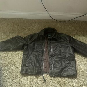 Oversized women’s brown Leather Jacket
